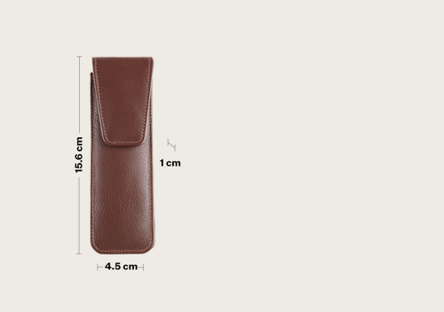Leather Two Pen Pouch