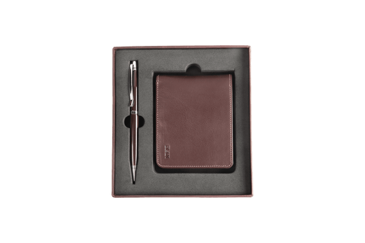 Slim Coin Pouch Wallet & Pen Gift Set
