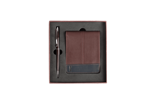 Bifold Zipper Coin Wallet & Pen Gift Set