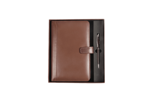 Leather Notebook & Pen Gift Set